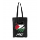Bolsa algodón negra "Free"